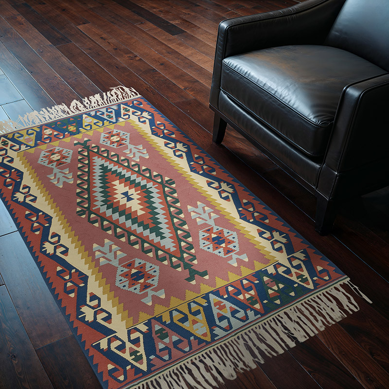 New Handwoven Turkish Kilim Rug - 4' 1" x 5' 8" (49" x 68") - K0081957