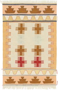 New Handwoven Turkish Kilim Rug - 3' 10" x 5' 10" (46" x 70")