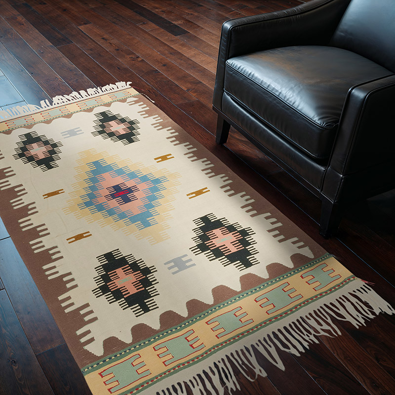 New Handwoven Turkish Kilim Rug - 3' 11" x 6' 1" (47" x 73") - K0081959