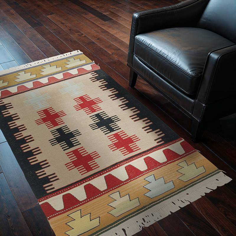 New Handwoven Turkish Kilim Rug - 3' 11" x 5' 7" (47" x 67") - K0081963