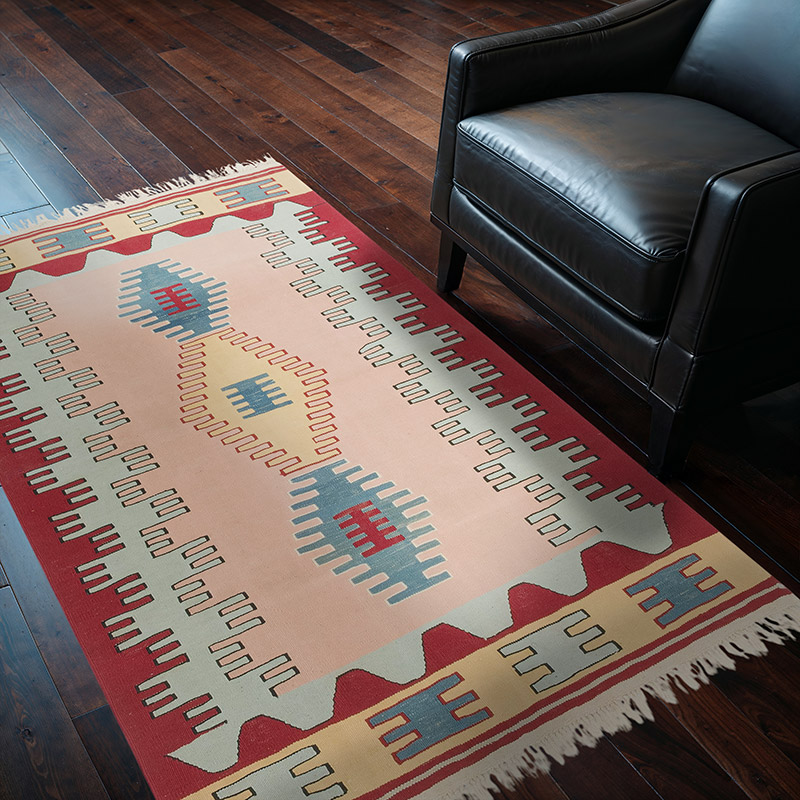 New Handwoven Turkish Kilim Rug - 3' 10" x 5' 9" (46" x 69") - K0081966