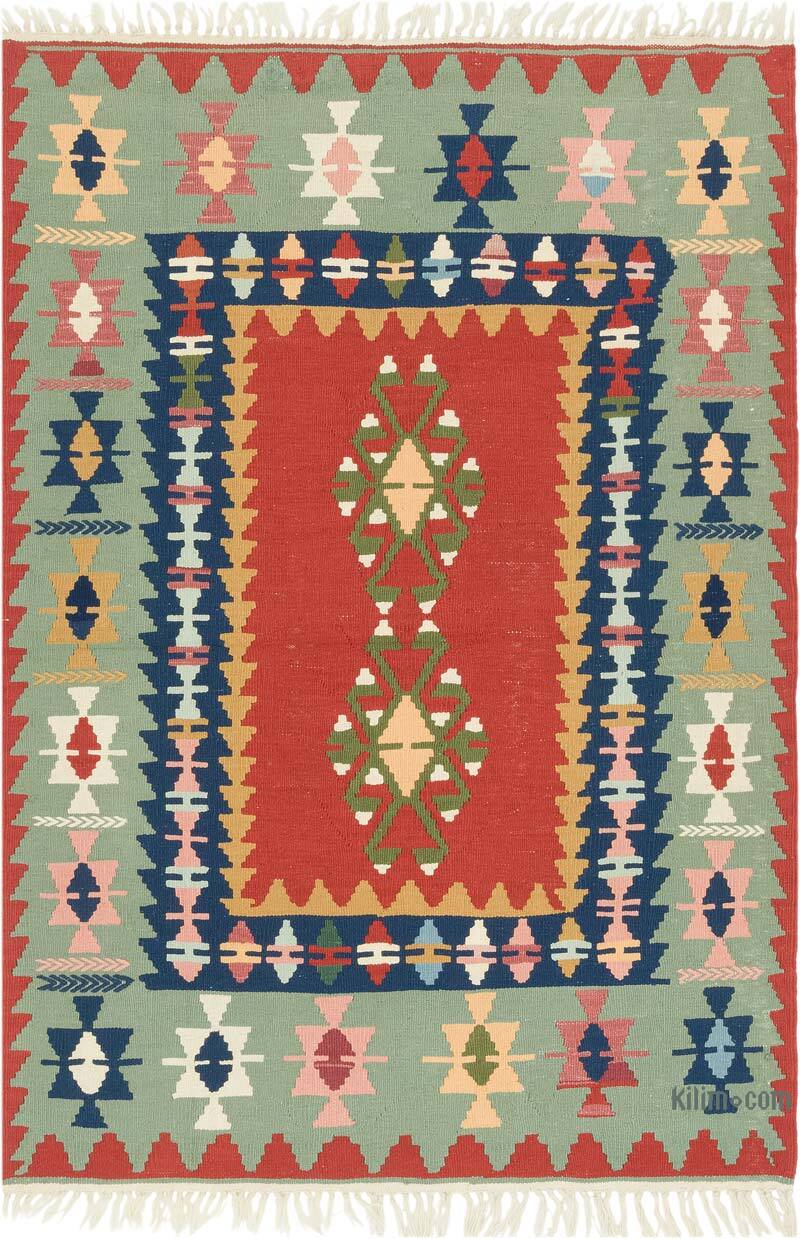 New Handwoven Turkish Kilim Rug - 3' 11" x 5' 7" (47" x 67") - K0081967