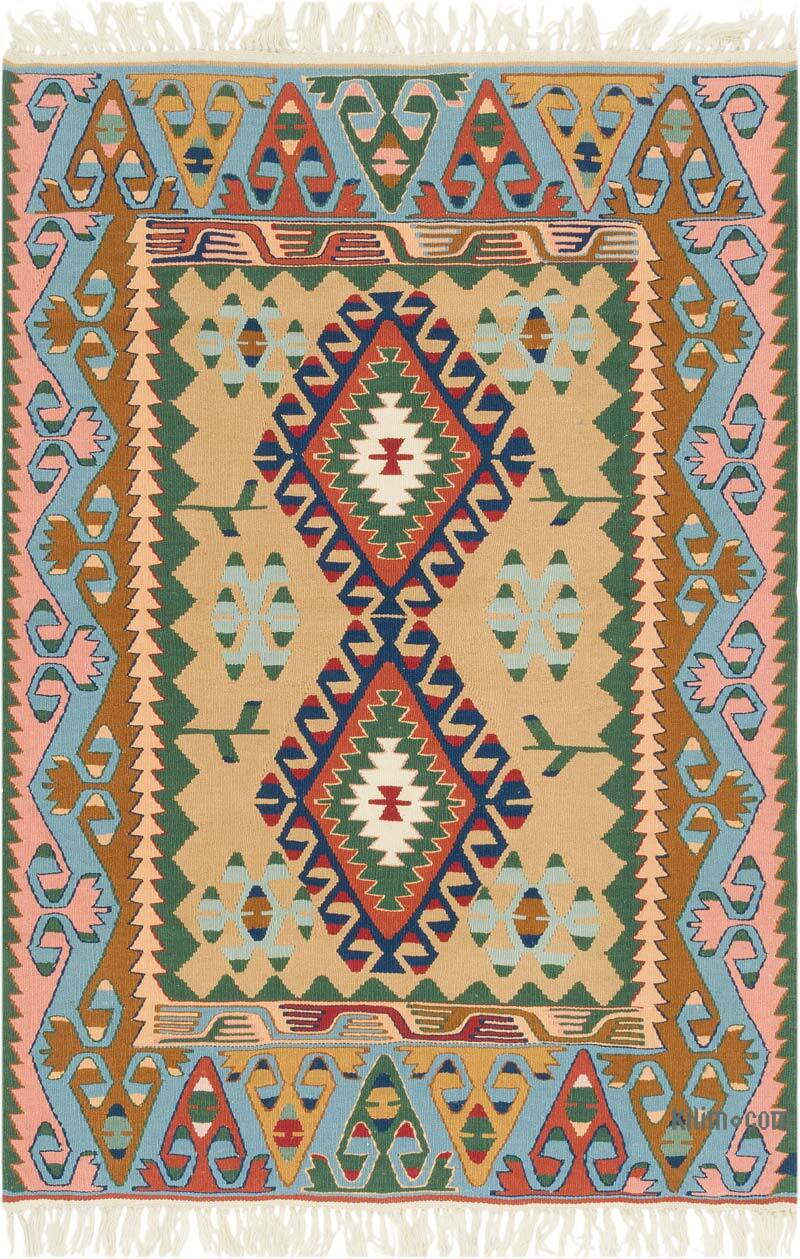 New Handwoven Turkish Kilim Rug - 4'  x 5' 9" (48" x 69") - K0081968