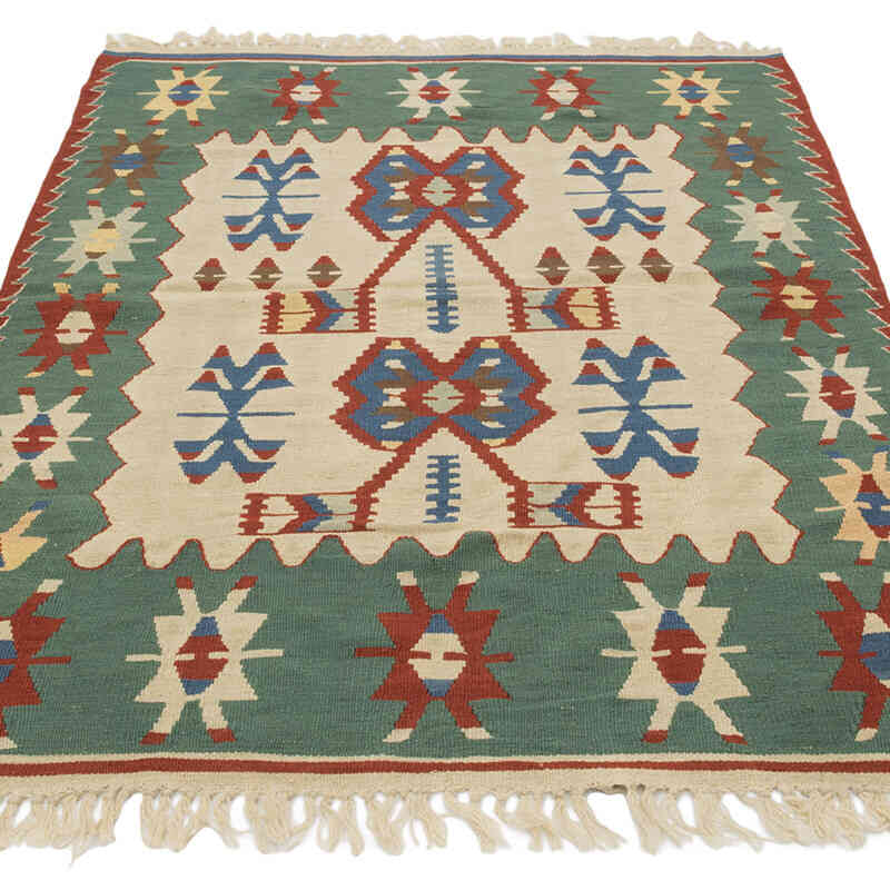 New Handwoven Turkish Kilim Rug - 3' 10" x 5' 7" (46" x 67") - K0081969