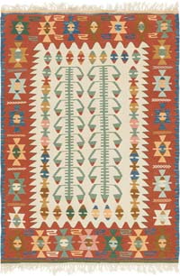 New Handwoven Turkish Kilim Rug - 4'  x 5' 10" (48" x 70")
