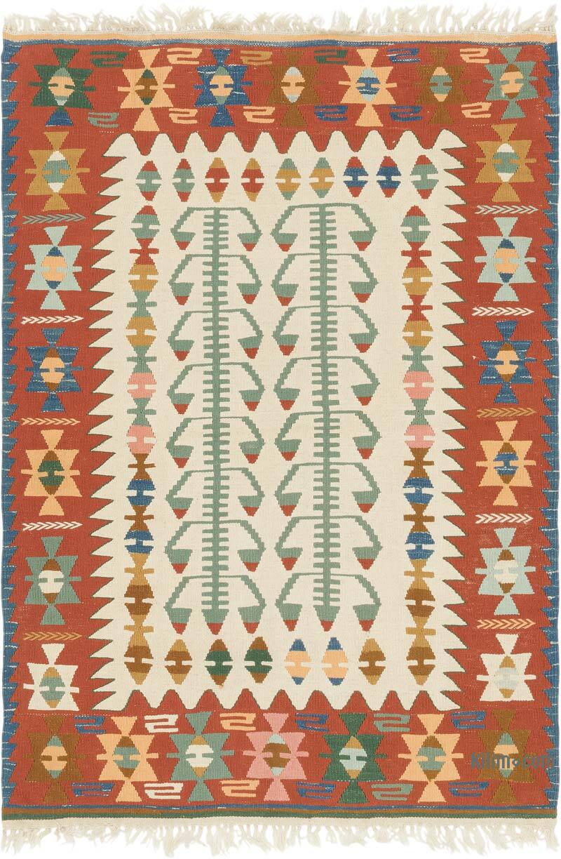 New Handwoven Turkish Kilim Rug - 4'  x 5' 10" (48" x 70") - K0081974