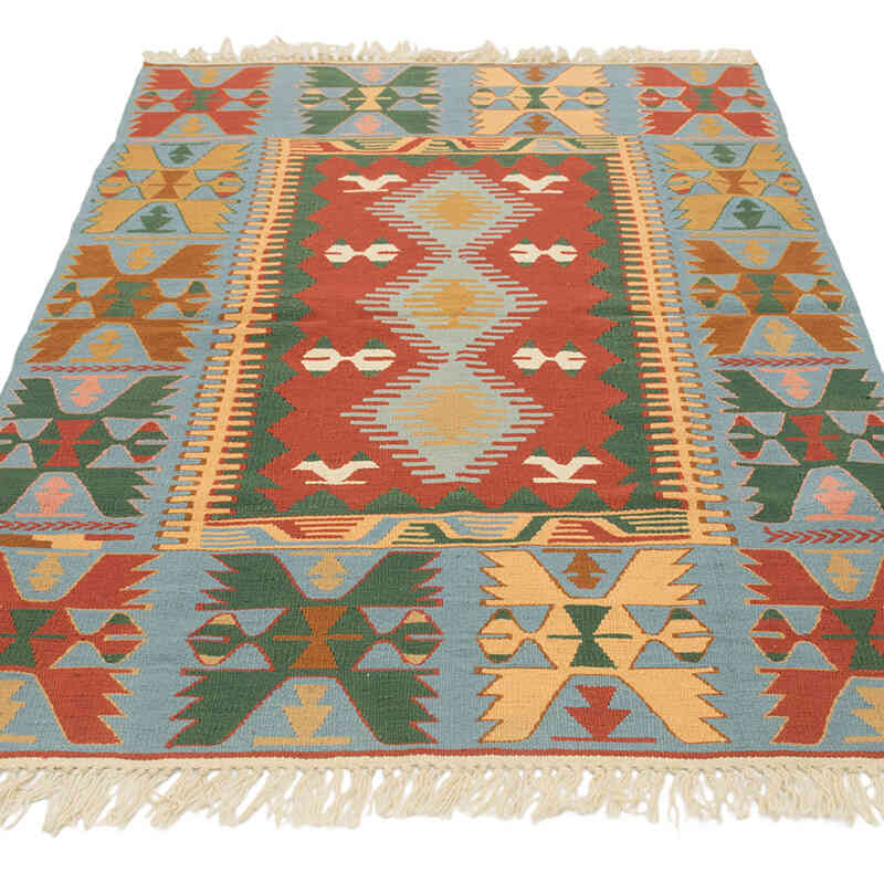 New Handwoven Turkish Kilim Rug - 3' 8" x 5' 10" (44" x 70") - K0081976