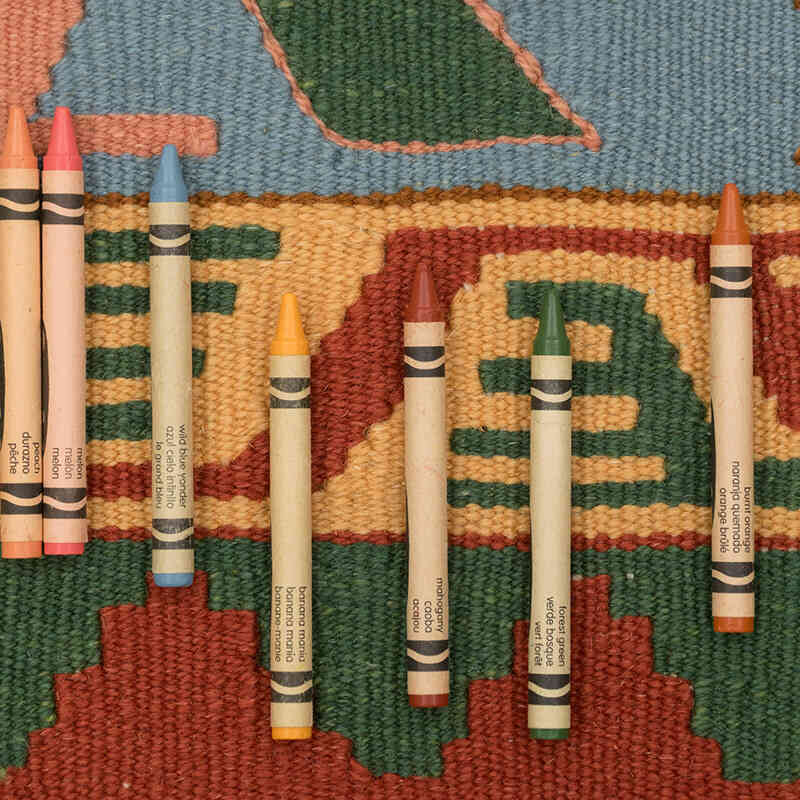 New Handwoven Turkish Kilim Rug - 3' 8" x 5' 10" (44" x 70") - K0081976