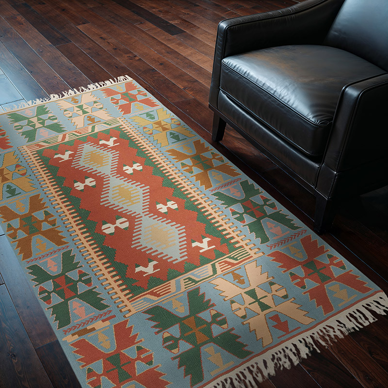 New Handwoven Turkish Kilim Rug - 3' 8" x 5' 10" (44" x 70") - K0081976