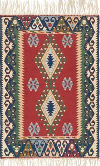 New Handwoven Turkish Kilim Rug - 4'  x 5' 10" (48" x 70")