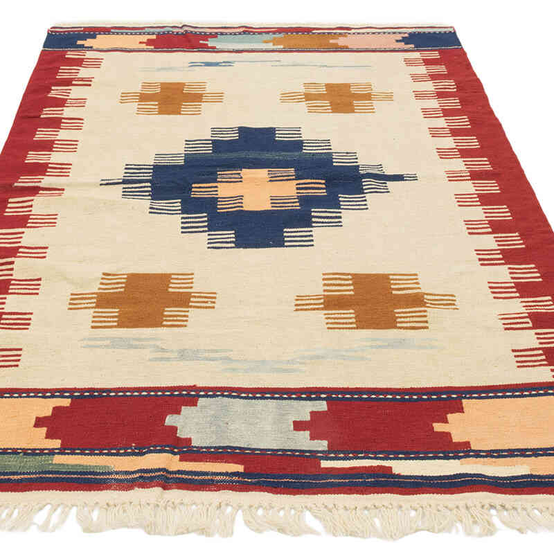 New Handwoven Turkish Kilim Rug - 3' 11" x 6'  (47" x 72") - K0081979