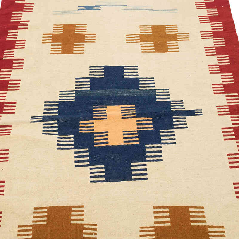 New Handwoven Turkish Kilim Rug - 3' 11" x 6'  (47" x 72") - K0081979