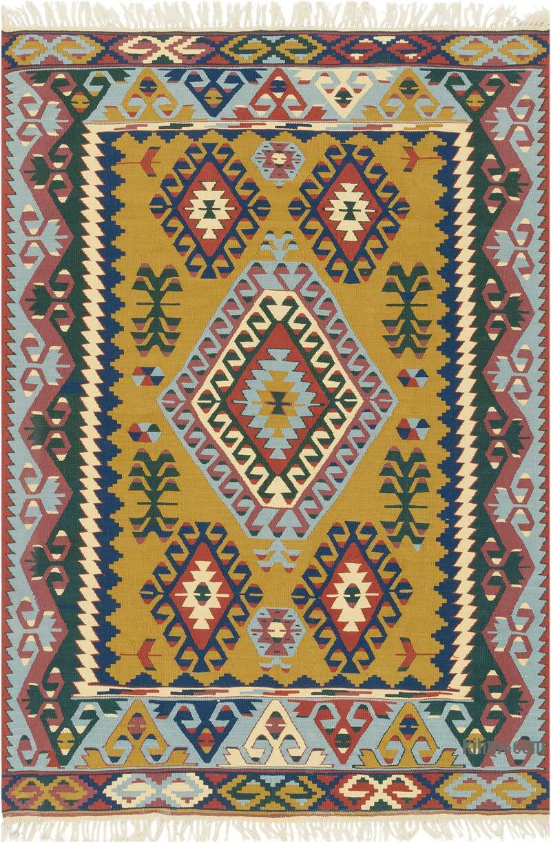 New Handwoven Turkish Kilim Rug - 4' 7" x 6' 7" (55" x 79") - K0081981