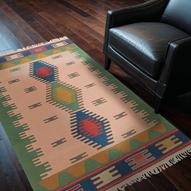 New Handwoven Turkish Kilim Rug - 3' 11" x 5' 10" (47" x 70") - K0081982