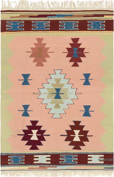 New Handwoven Turkish Kilim Rug - 3' 11" x 5' 8" (47" x 68")