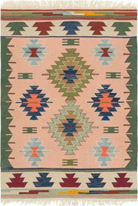New Handwoven Turkish Kilim Rug - 4'  x 5' 8" (48" x 68")