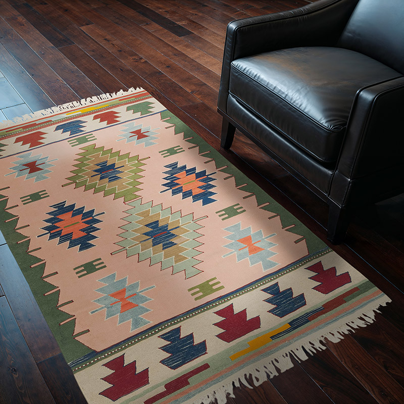 New Handwoven Turkish Kilim Rug - 4'  x 5' 8" (48" x 68") - K0081984