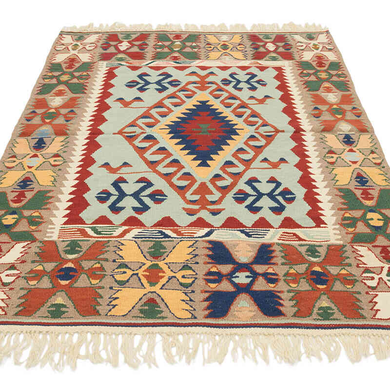 New Handwoven Turkish Kilim Rug - 4'  x 5' 9" (48" x 69") - K0081985