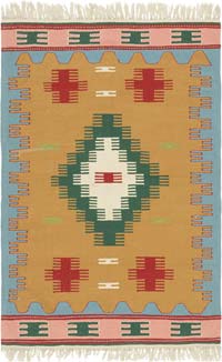 New Handwoven Turkish Kilim Rug - 4'  x 6'  (48" x 72")