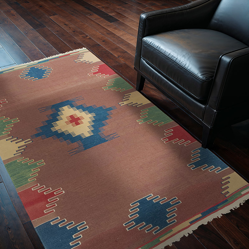 New Handwoven Turkish Kilim Rug - 3' 8" x 5' 10" (44" x 70") - K0081988