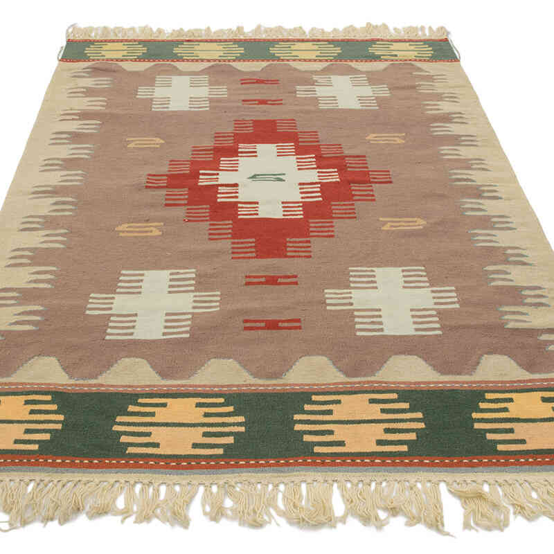 New Handwoven Turkish Kilim Rug - 3' 10" x 6' 3" (46" x 75") - K0081989