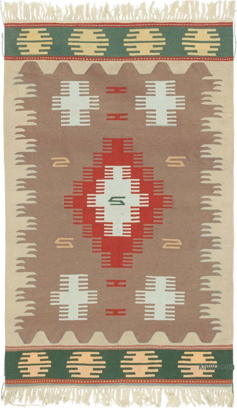 New Handwoven Turkish Kilim Rug - 3' 10" x 6' 3" (46" x 75") - K0081989