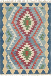 New Handwoven Turkish Kilim Rug - 4'  x 5' 9" (48" x 69")