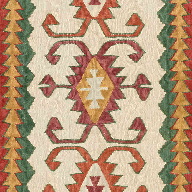 New Handwoven Turkish Kilim Rug - 4' 1" x 6' 5" (49" x 77") - K0081994