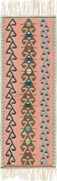 New Handwoven Turkish Kilim Rug - 2' 1" x 5' 8" (25" x 68")