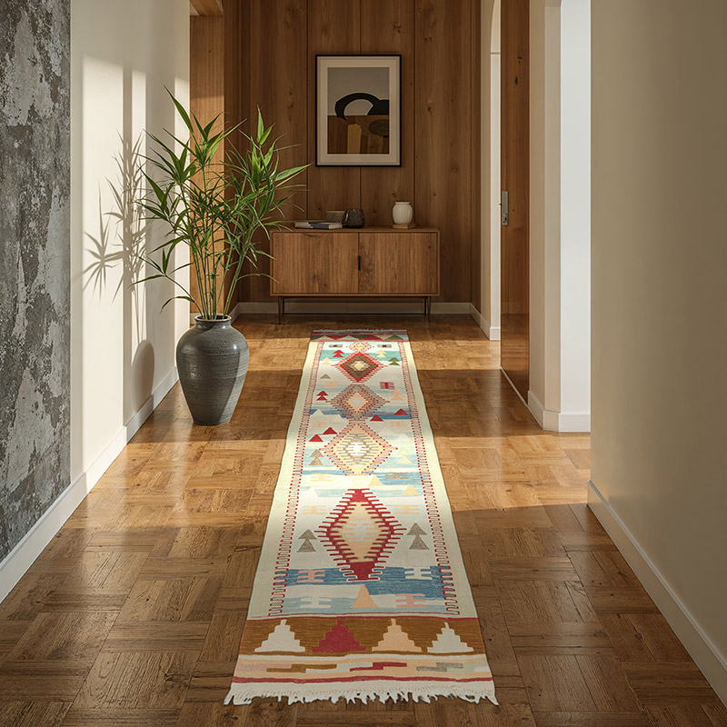 Nueva Alfombra Turca Kilim - 80 cm x 290 cm - K0081998