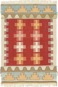 New Handwoven Turkish Kilim Rug - 3' 11" x 5' 7" (47" x 67")