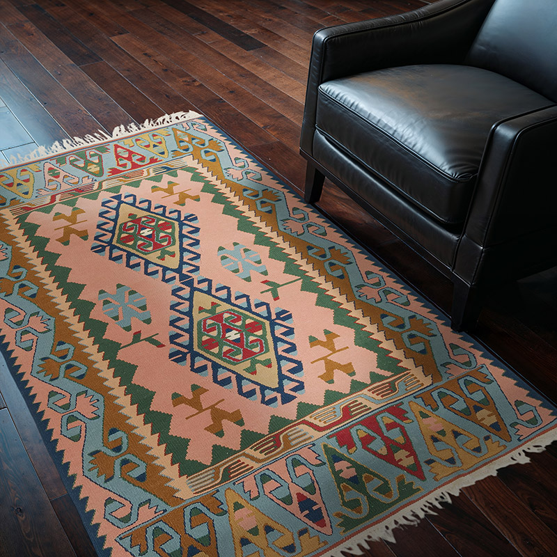 New Handwoven Turkish Kilim Rug - 4'  x 5' 10" (48" x 70") - K0082003