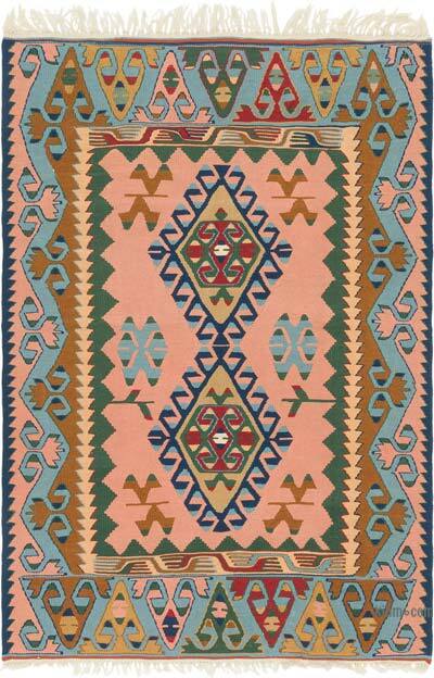 New Handwoven Turkish Kilim Rug - 4'  x 5' 10" (48" x 70")