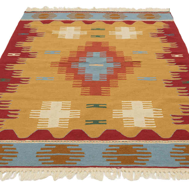New Handwoven Turkish Kilim Rug - 3' 11" x 6' 3" (47" x 75") - K0082004