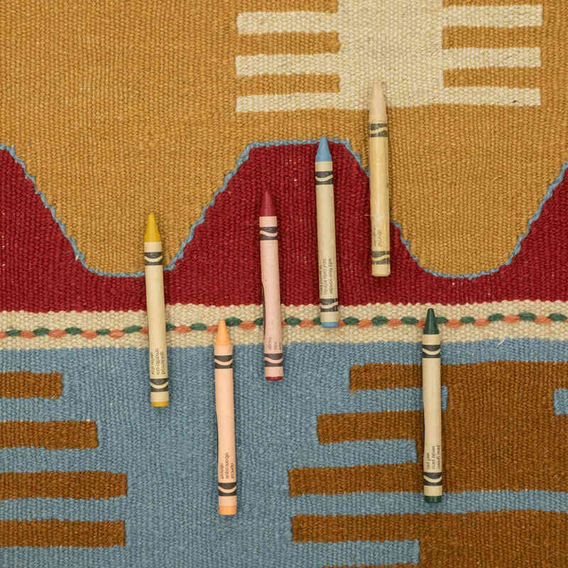 New Handwoven Turkish Kilim Rug - 3' 11" x 6' 3" (47" x 75") - K0082004