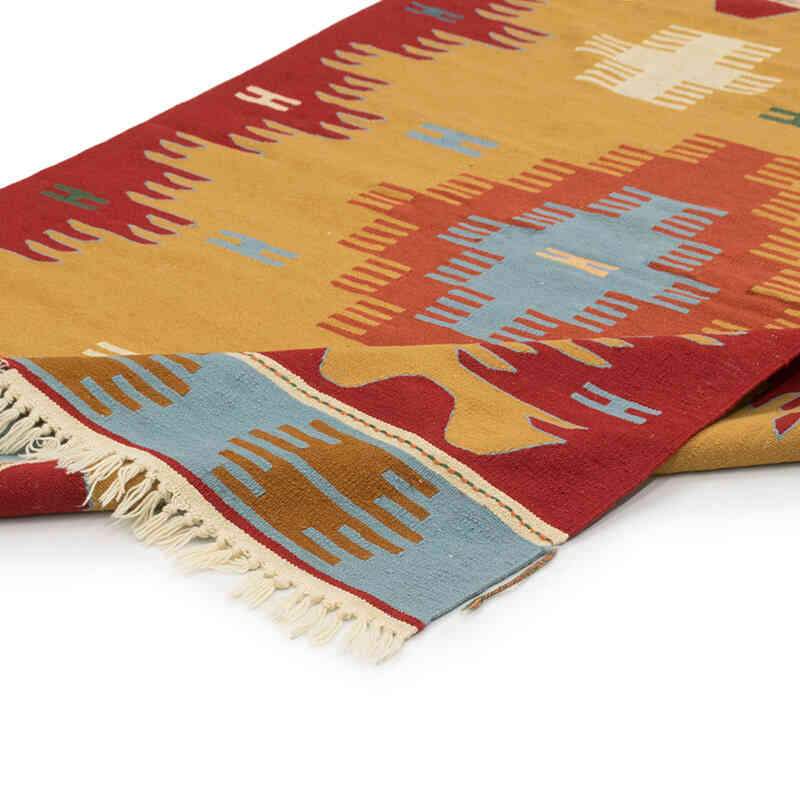 New Handwoven Turkish Kilim Rug - 3' 11" x 6' 3" (47" x 75") - K0082004