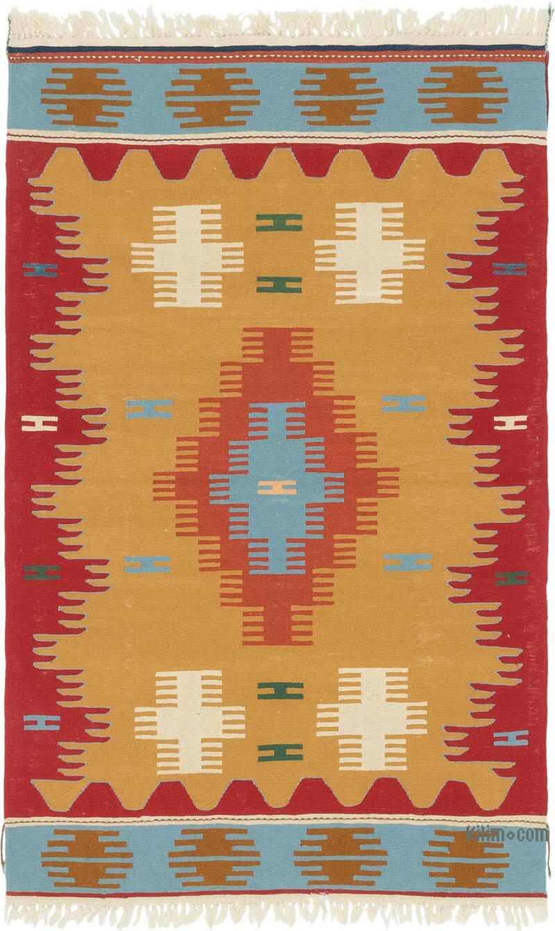 New Handwoven Turkish Kilim Rug - 3' 11" x 6' 3" (47" x 75") - K0082004