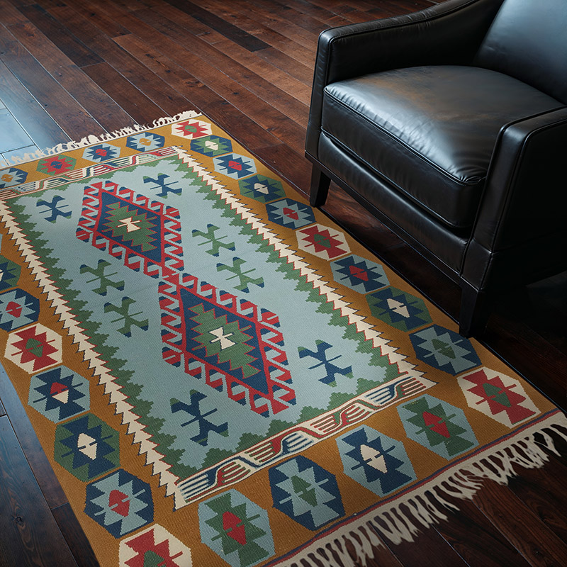 New Handwoven Turkish Kilim Rug - 4'  x 5' 10" (48" x 70") - K0082007