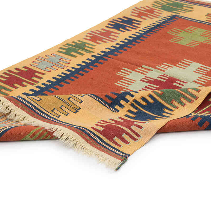 New Handwoven Turkish Kilim Rug - 3' 8" x 5' 7" (44" x 67") - K0082009
