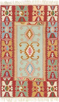 New Handwoven Turkish Kilim Rug - 3' 10" x 5' 11" (46" x 71")