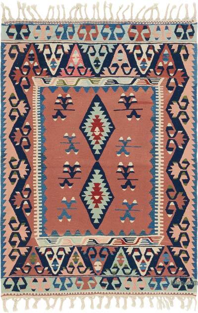 New Handwoven Turkish Kilim Rug - 4'  x 5' 7" (48" x 67")