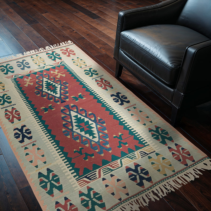 New Handwoven Turkish Kilim Rug - 3' 10" x 5' 10" (46" x 70") - K0082014