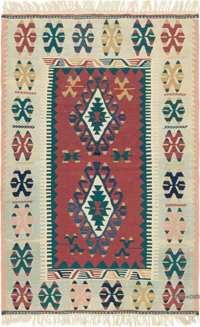 New Handwoven Turkish Kilim Rug - 3' 10" x 5' 10" (46" x 70")