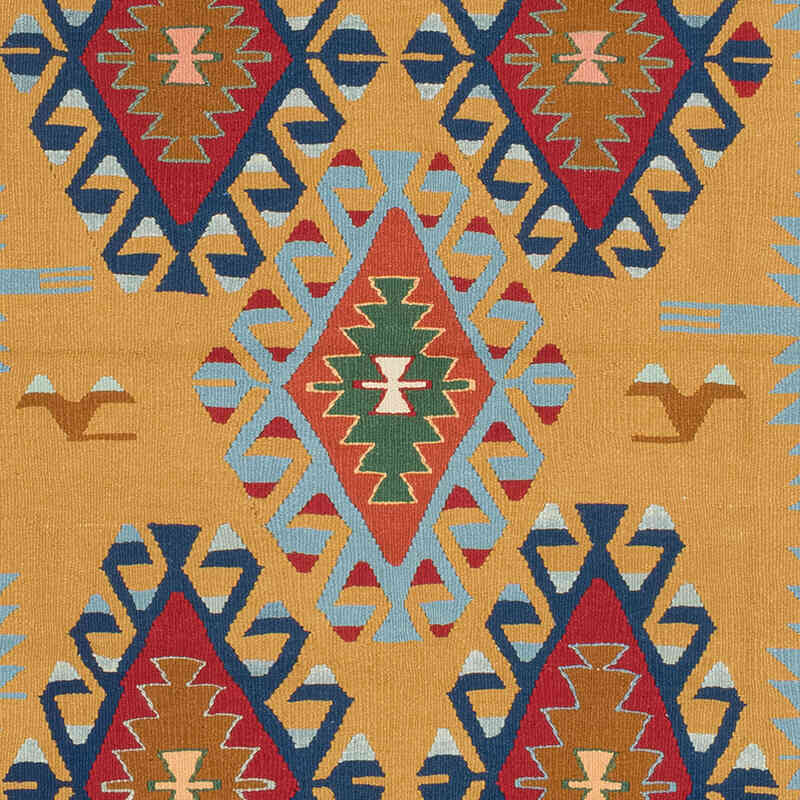 New Handwoven Turkish Kilim Rug - 4' 8" x 6' 9" (56" x 81") - K0082015