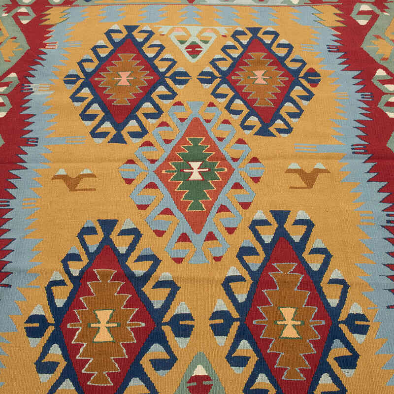 New Handwoven Turkish Kilim Rug - 4' 8" x 6' 9" (56" x 81") - K0082015