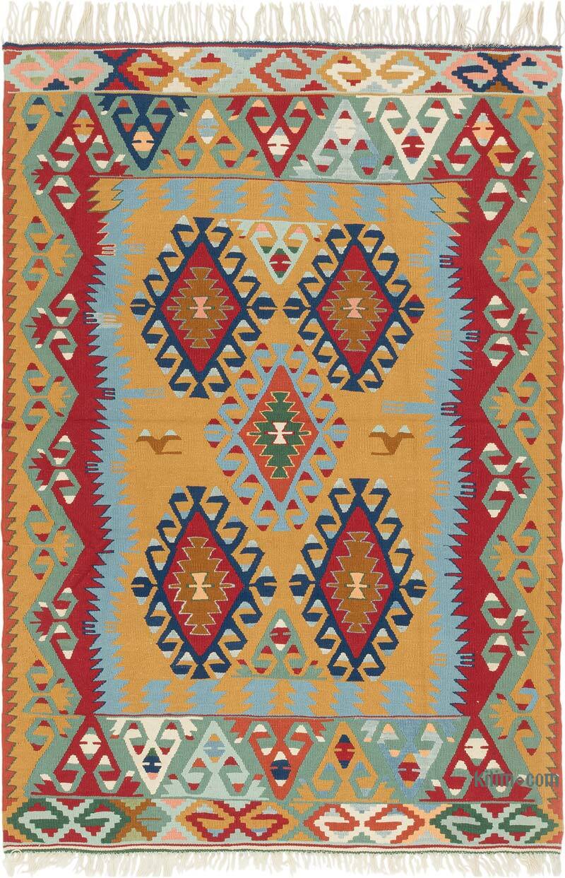 New Handwoven Turkish Kilim Rug - 4' 8" x 6' 9" (56" x 81") - K0082015