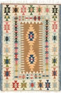 New Handwoven Turkish Kilim Rug - 3' 11" x 5' 8" (47" x 68")