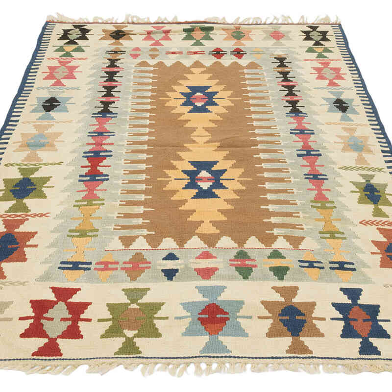 New Handwoven Turkish Kilim Rug - 3' 11" x 5' 8" (47" x 68") - K0082018