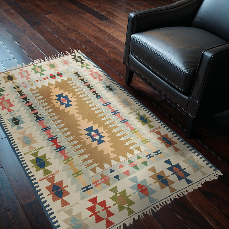 New Handwoven Turkish Kilim Rug - 3' 11" x 5' 8" (47" x 68") - K0082018