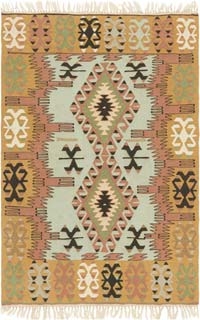 New Handwoven Turkish Kilim Rug - 3' 9" x 5' 8" (45" x 68")